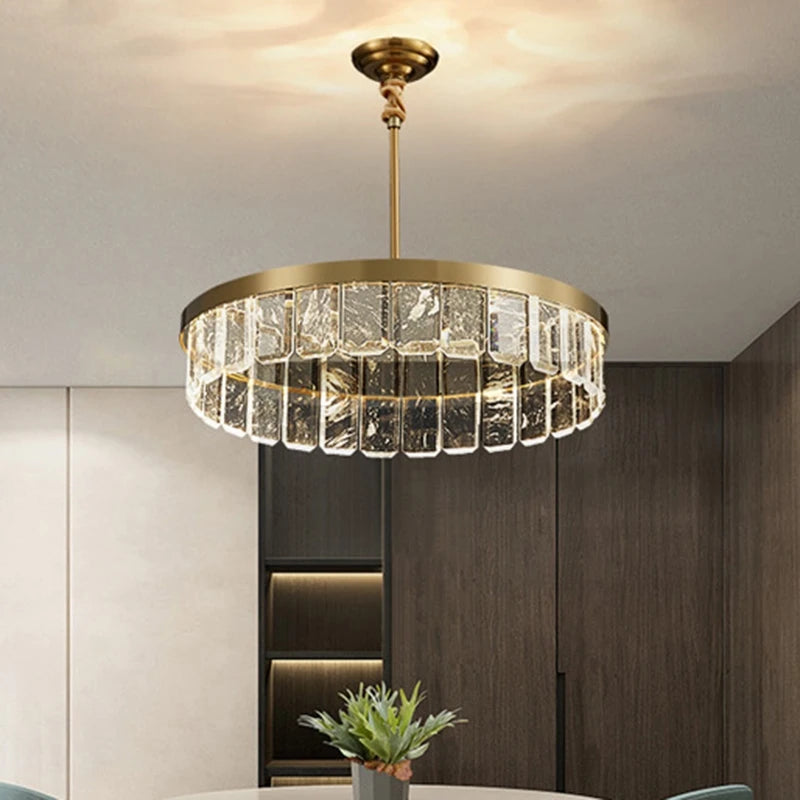 lustre en cristal multicouche nuage et brume pour hôtel avec corps en acier - vue 6 sur 15