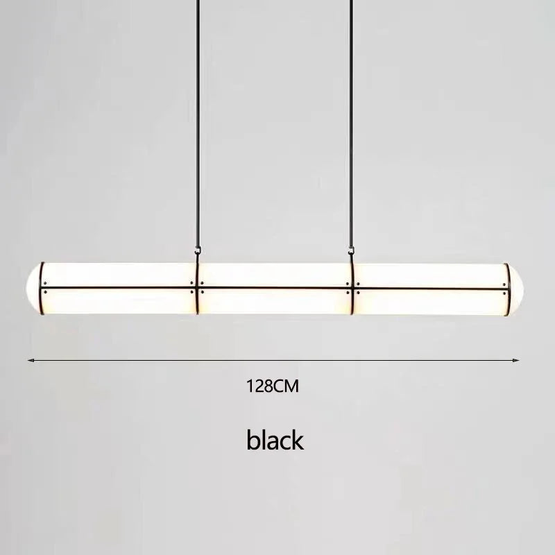 lustre rétro minimaliste design italien avec lampes suspendues acrylique - vue 10 sur 10