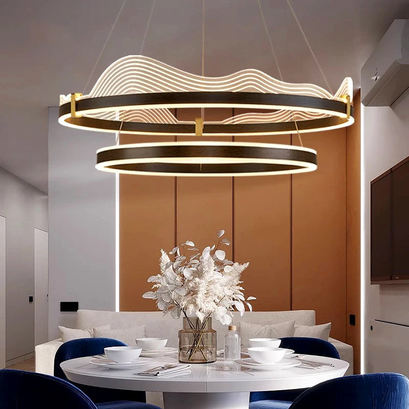 lustre atmosphérique moderne led suspension pour éclairage intérieur - vue 3 sur 18