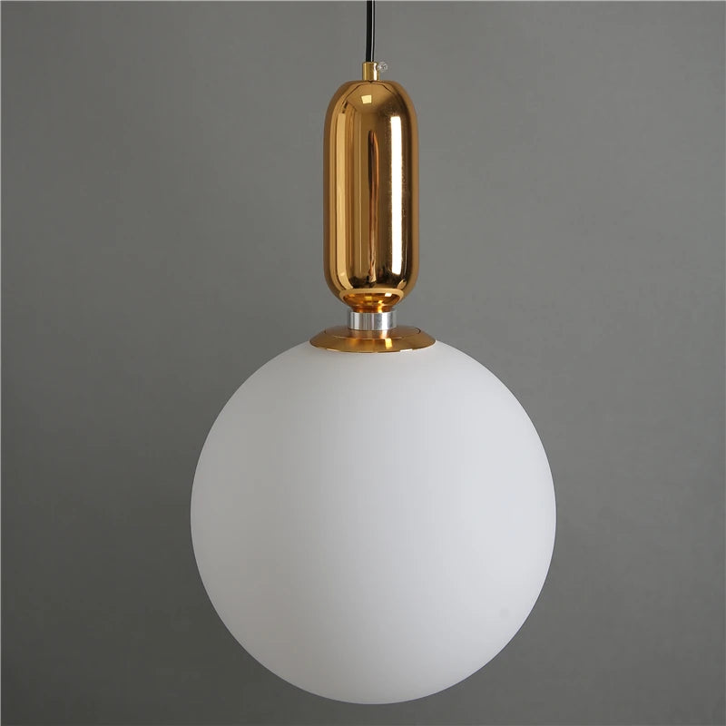 boule de verre moderne suspension lumières led éclairage intérieur décoratif - vue 5 sur 22