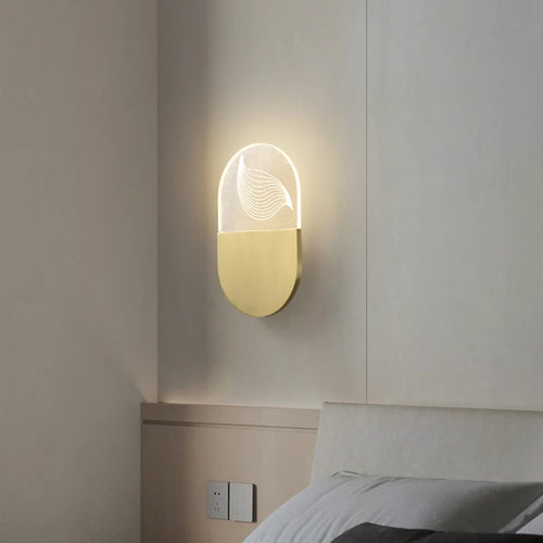 applique murale led minimaliste en cuivre pour intérieur élégant - vue 2 sur 8