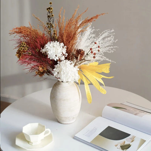 vases en céramique rétro faits main pour fleurs séchées - vue 7 sur 7