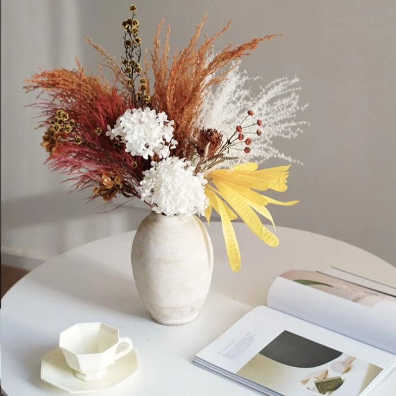 vases en céramique rétro faits main pour fleurs séchées - vue 7 sur 7
