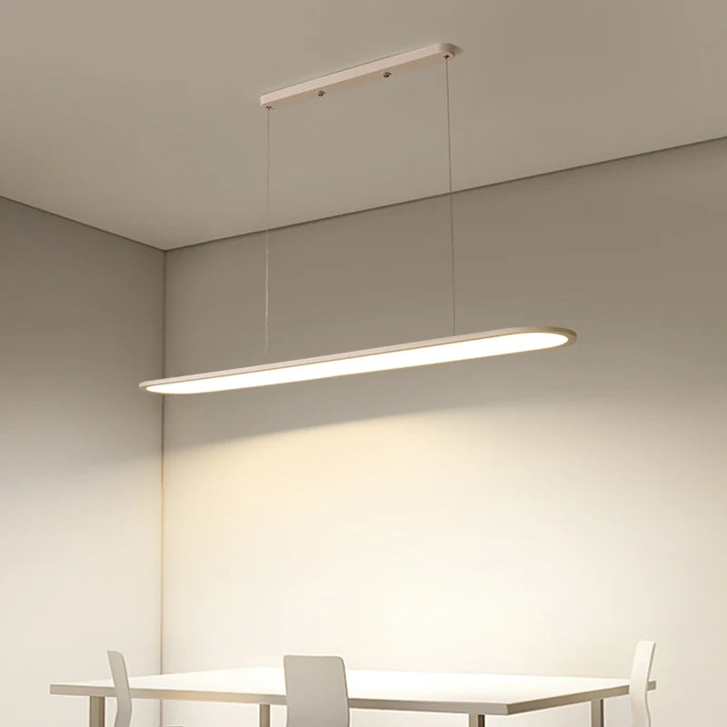 lustre moderne nordique simple led rectangulaire pour bar - vue 2 sur 22