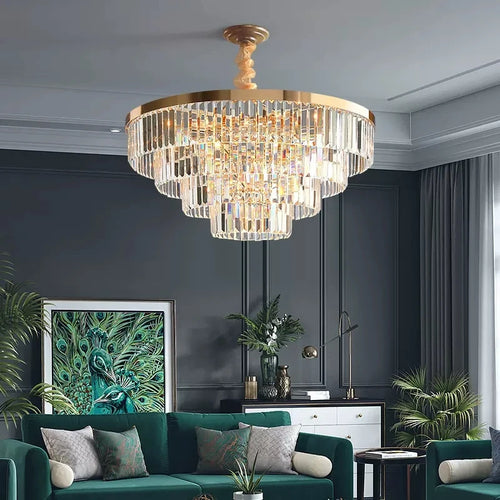 lustre en cristal luxe pour décoration intérieure et éclairage élégant - vue 5 sur 10