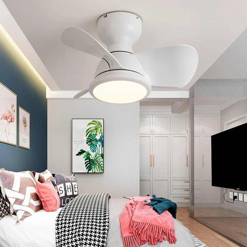 plafonnier ventilateur lumineux télécommandé pour intérieur moderne - vue 3 sur 9