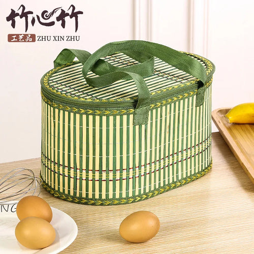 panier pliable en bambou tressé pour fruits et légumes - vue 3 sur 7