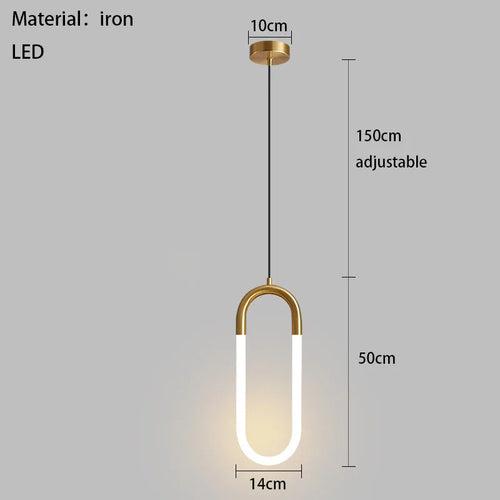 suspension moderne à led ellipse avec variateur hauteur réglable - vue 13 sur 12