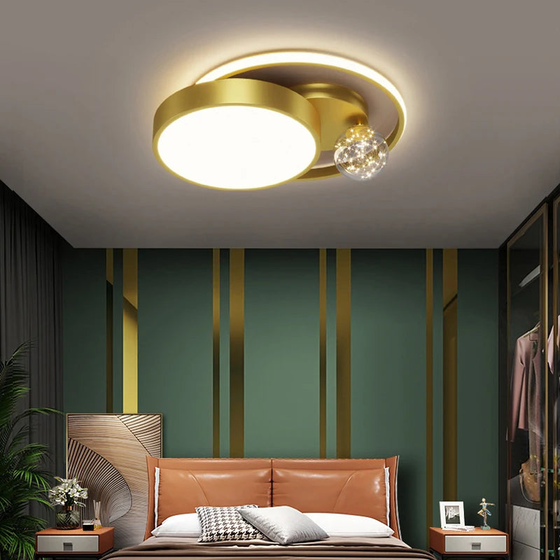plafonnier led circulaire design nordique pour intérieur moderne - vue 3 sur 8