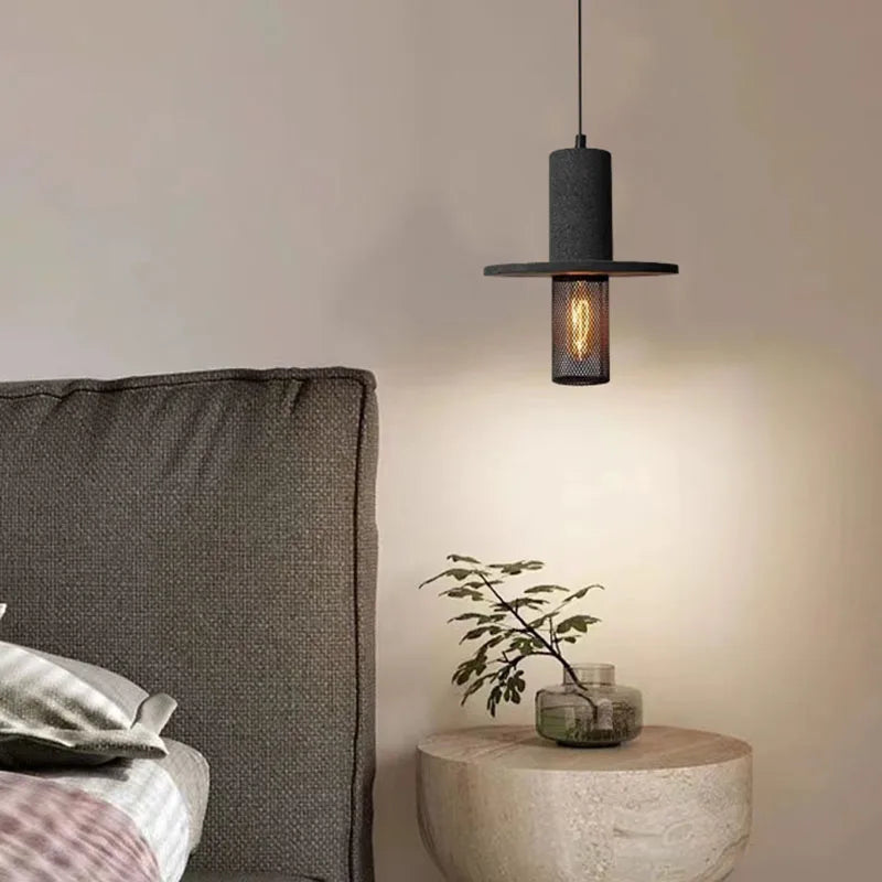 lampe suspendue vintage en ciment pour - vue 3 sur 7