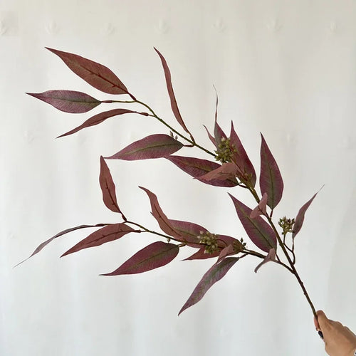 feuille d eucalyptus artificielle en soie pour décoration intérieure - vue 9 sur 9