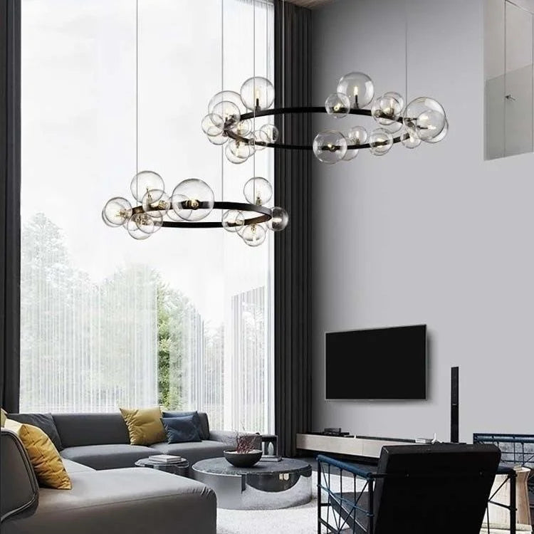 lustre moderne en verre design pour décoration intérieure élégante - vue 4 sur 24