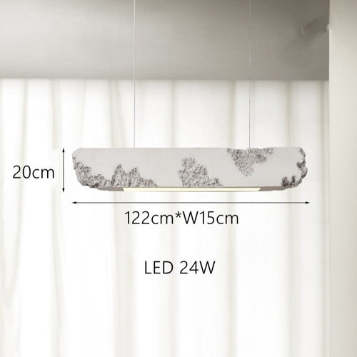Lustre design longue rectangulaire avec touche coloré Hazel - vue 12 sur 15