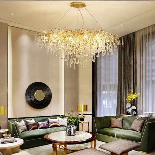 lustre en cristal led de luxe moderne simple intérieur - vue 4 sur 18