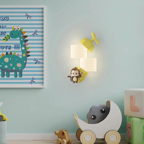 applique murale led en forme de lapin panda pour enfant - vue 3 sur 7