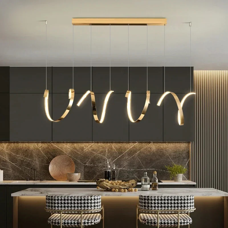 lustre moderne en suspension design irrégulier pour décoration intérieure - vue 4 sur 11