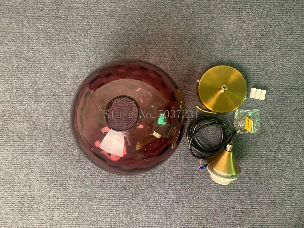 lustre verre coloré nordique moderne grain eau - vue 4 sur 29