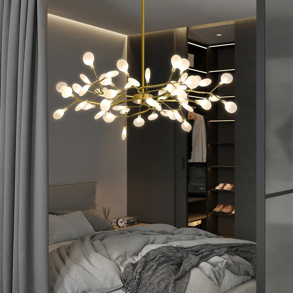 plafonnier en verre branches de luciole design moderne et élégant - vue 6 sur 11