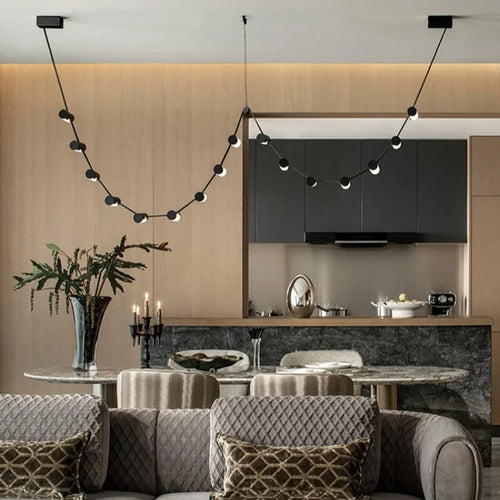 lustre créatif en cuir postmoderne pour décoration artistique moderne - vue 4 sur 14