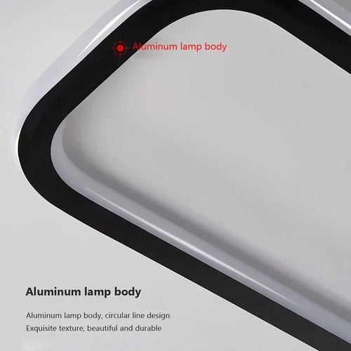 lustre moderne à leds avec télécommande et lumière variable - vue 7 sur 11