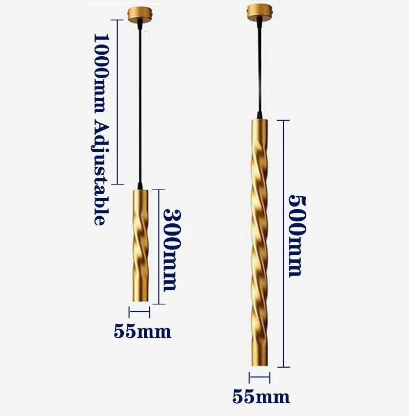 suspension led cylindrique à intensité variable pour décoration intérieure - vue 6 sur 10