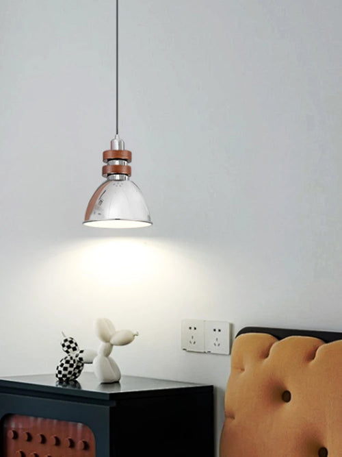 lustre en bois massif argenté pour intérieur rétro et moderne - vue 5 sur 10