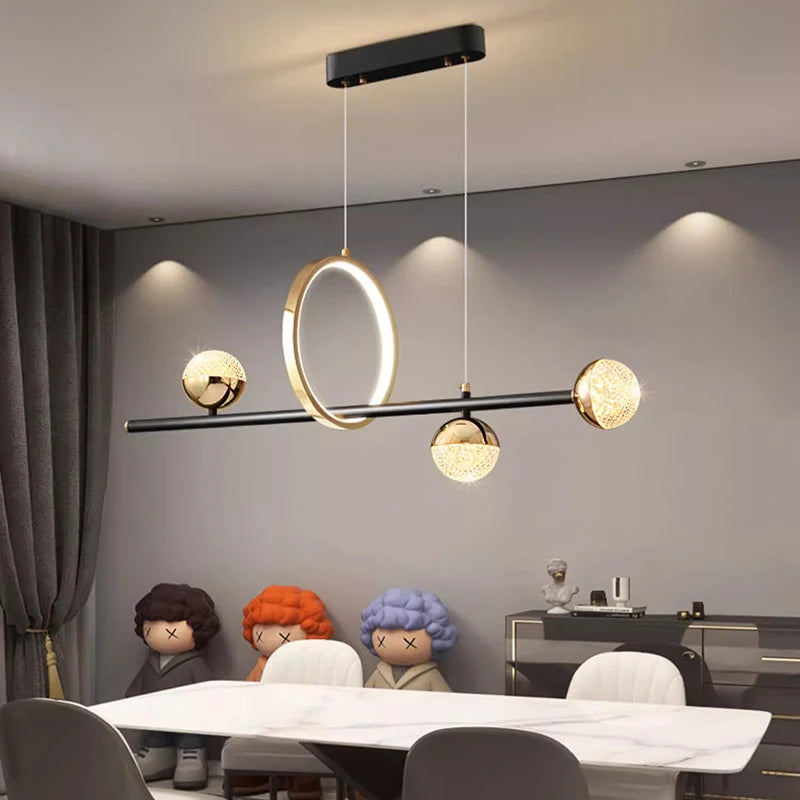 Chambre moderne salle à manger décorative led plafonniers lampes suspendues éclairage intérieur éclairage intérieur plafonnier lustre - vue 3 sur 8