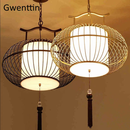 suspension à led style chinois pour décoration intérieure moderne - vue 2 sur 8