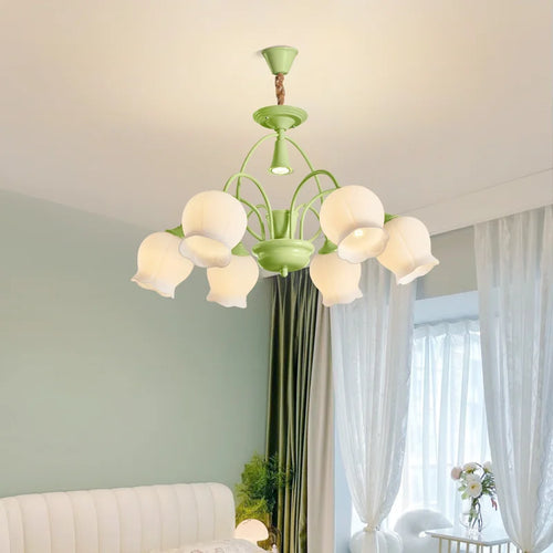 2023 Modern Green Hanging Ceiling Lamp LED Creative Aromatherapy Candle Design Pendant Chandelier Light For Home Bedroom - vue 3 sur 18