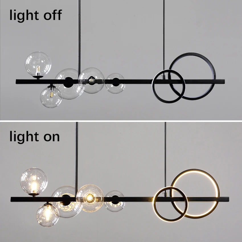 lustre moderne en verre design lumineux pour intérieur - vue 3 sur 14