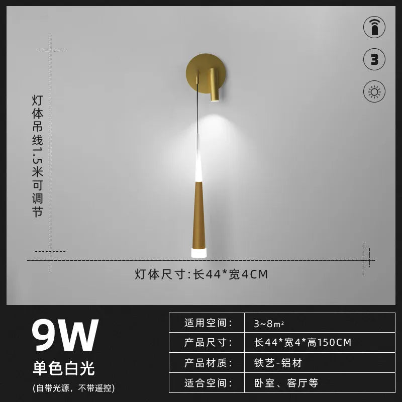 lampe de chevet design nordique moderne avec éclairage led - vue 12 sur 14