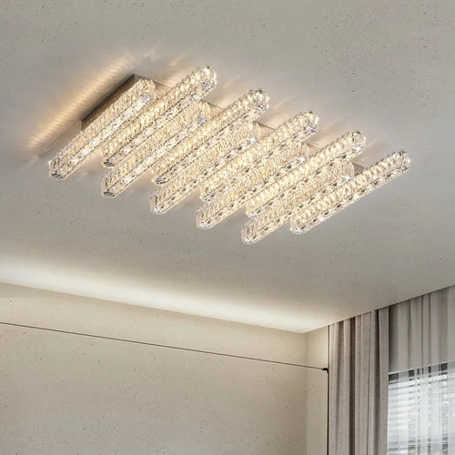 lustre led moderne en cristal avec intensité variable pour la maison - vue 2 sur 13