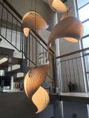 lustre nordique wabi sabi en bois design rétro décoratif