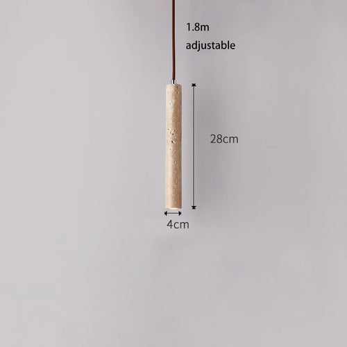 suspension tube bois japonais rétro moderne