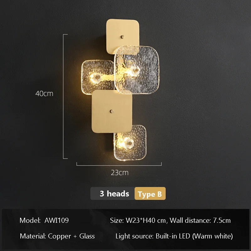 applique murale led cuivre design pour éclairage décoratif moderne - vue 9 sur 9