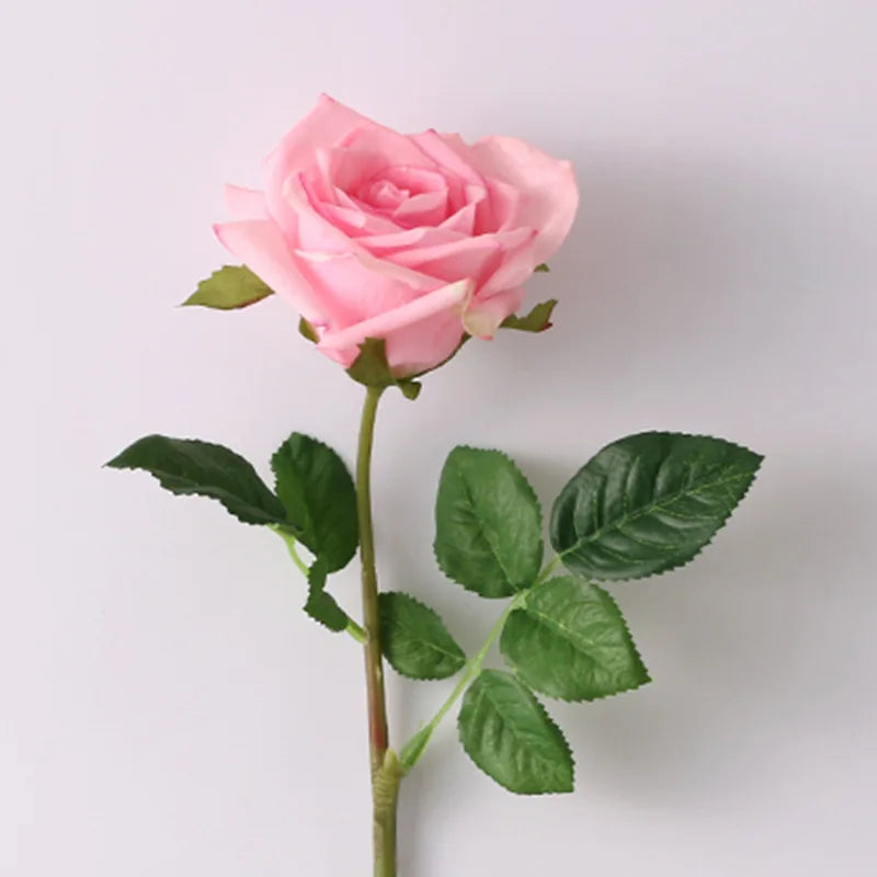 fleurs de roses artificielles en latex pour décoration élégante - vue 8 sur 11
