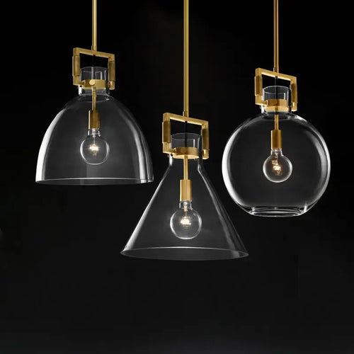 suspension en verre rétro américain style luxe décoratif - vue 5 sur 18