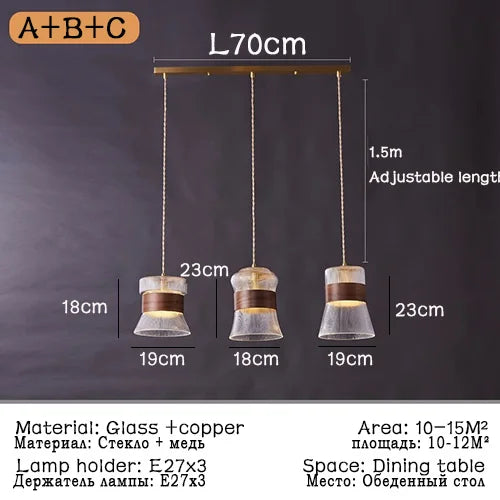 suspension modernes en verre nordiques pour décoration restaurant - vue 13 sur 16