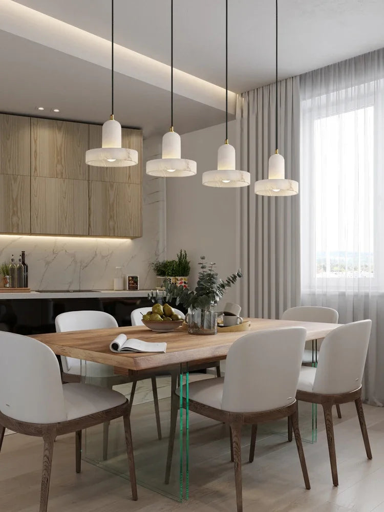 suspension moderne en marbre naturel pour décoration intérieure - vue 4 sur 9