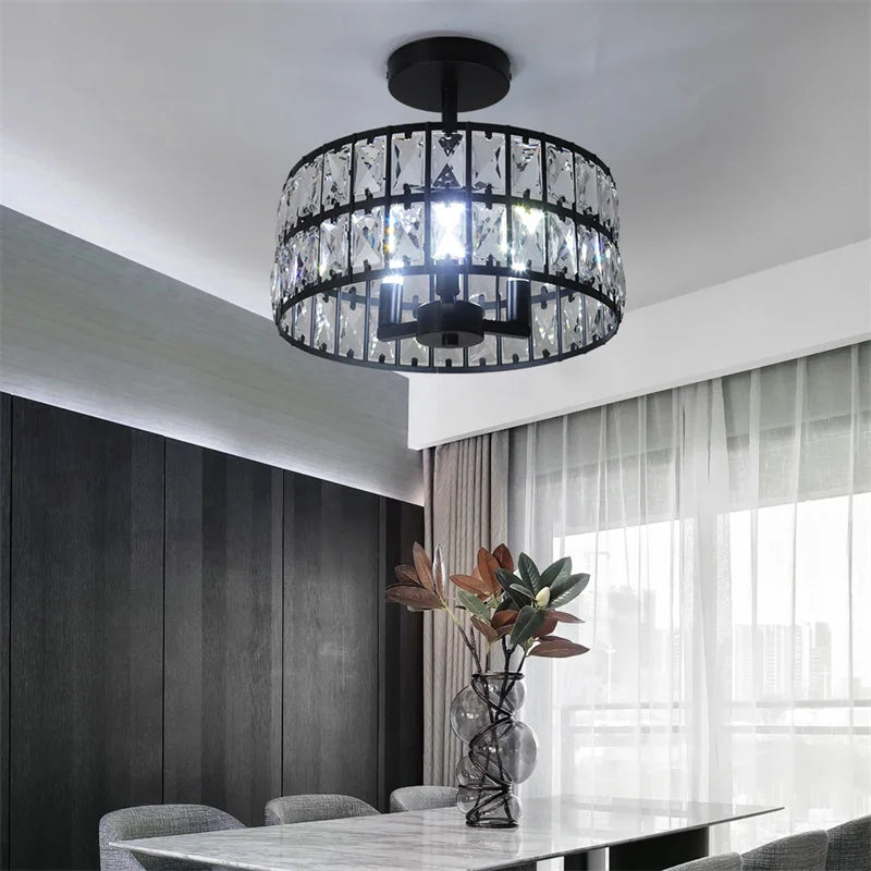 Plafonniers nordiques pour chambre Lustre couloir vestiaire plafonnier Luminaire Lampa Sufitowa abat-jour suspendu décor à la maison - vue 4 sur 12
