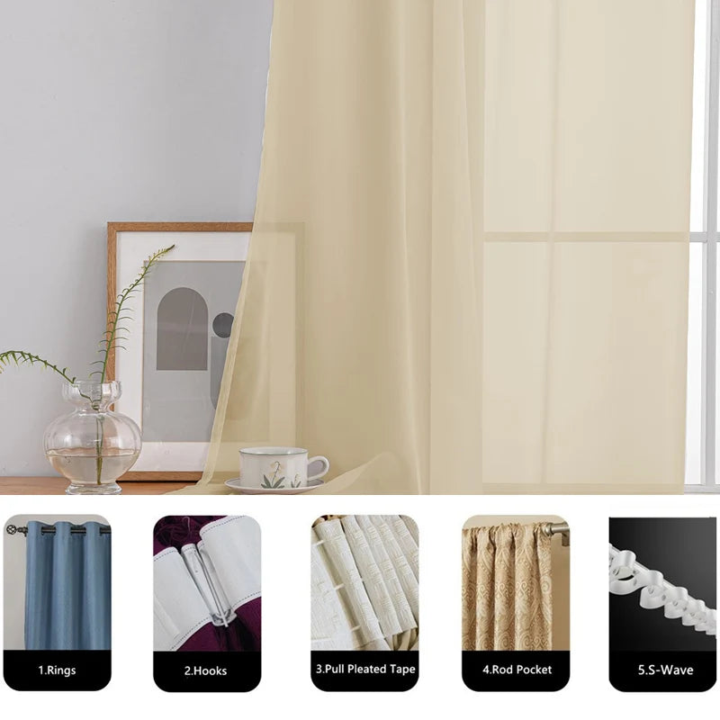 Voilage tulle extra long sur mesure hauts plafonds - vue 6 sur 10