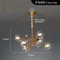 lustre led moderne 10 globes luminaire décoratif