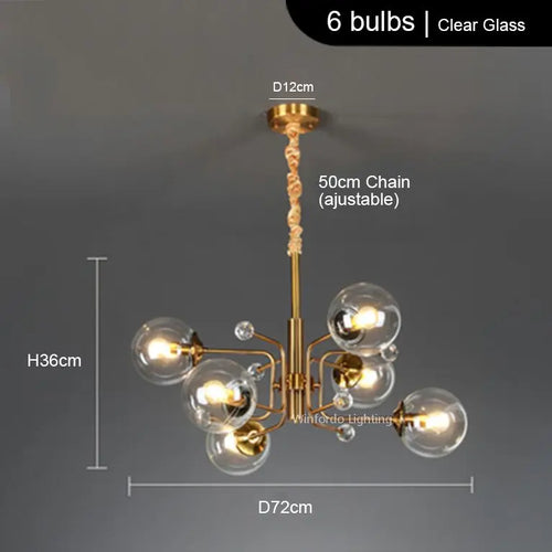 lustre led moderne 10 globes luminaire décoratif