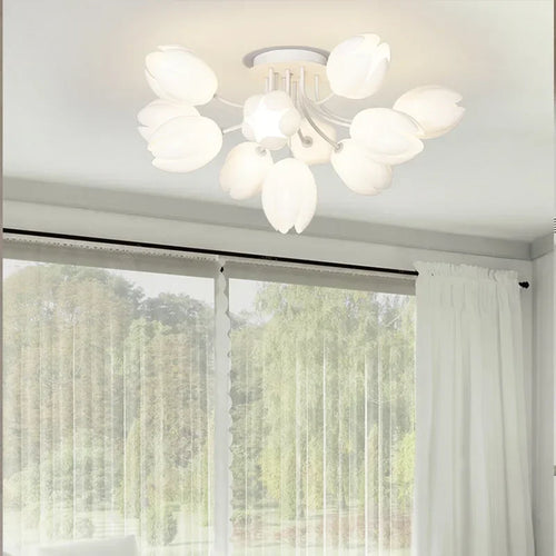 lustre moderne à led en fleurs de lys pour intérieur décoratif - vue 2 sur 10