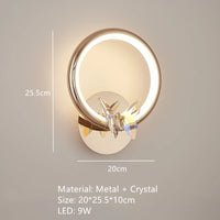 anneau d'or led papillon luminaire suspendu loft déco