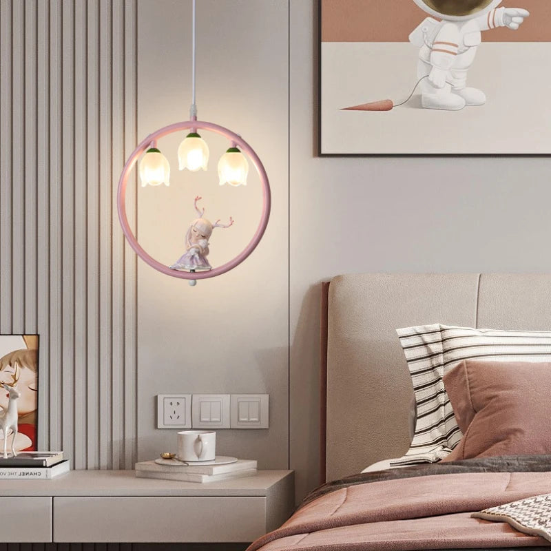 suspension mignonne pour chambre de petite fille moderne - vue 3 sur 12