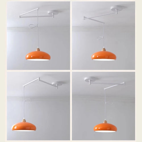 Lustres à bascule de Table à manger modernes LED peuvent être déplacés lampes à long poteau nordique Simple télescopique pliant lustre à bras Long - vue 7 sur 22