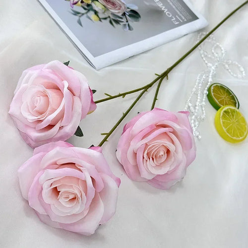 branches de roses artificielles en soie pour décoration élégante - vue 33 sur 40