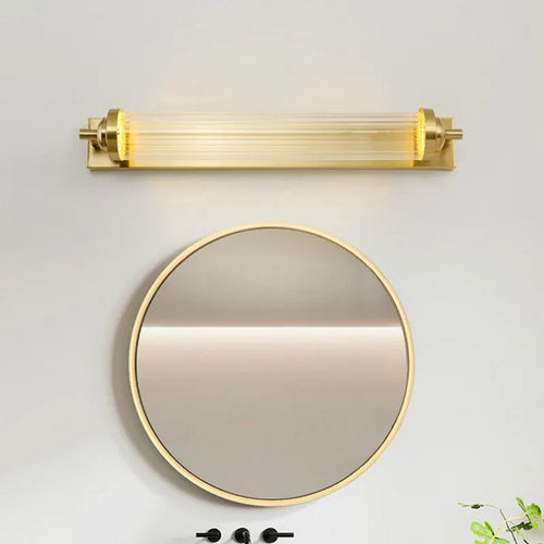 applique murale led en cristal doré pour miroir frontal - vue 3 sur 8