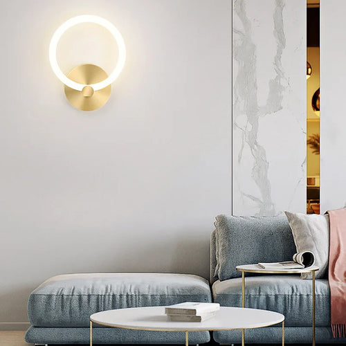 applique murale rond led nordique moderne - vue 6 sur 10